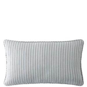 Laura Ashley Cornish Chenille Stripe Natural/Slate Blue Cushion